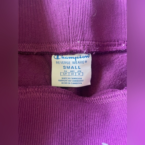 Purple Champion jogger style sweatpants - Picture 2 of 2